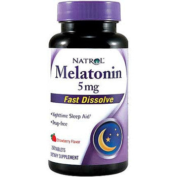 Melatonina liberacion rapida - melatonina sabor fresa 5 mg - 250 tabletas de Natrol