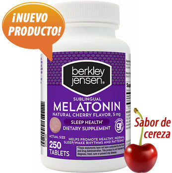 Melatonina 5 mg sublingual a sabor de cereza - 250 tabletas de Berkley Jensen