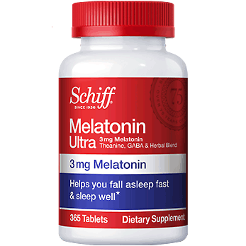 Melatonin Ultra - melatonina 3 mg con L-Theanina y GABA - 365 tabletas de Schiff